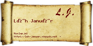 Léh Január névjegykártya